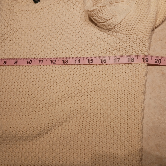 Lauren Ralph Lauren Textured Crew Neck Knit Sweater Cream Size L - Picture 6 of 12